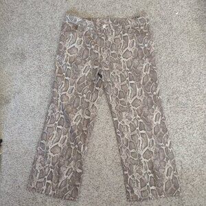 Snakeskin Print Pants